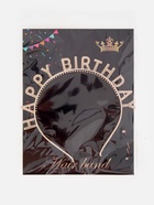 Ободок карнавальный Happy birtday розовое золото - Фото 4