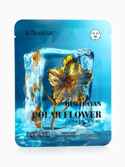 Маска тканевая для лица KORMESIC «Гималайский полярный цветок», увлажняющая, 25 мл