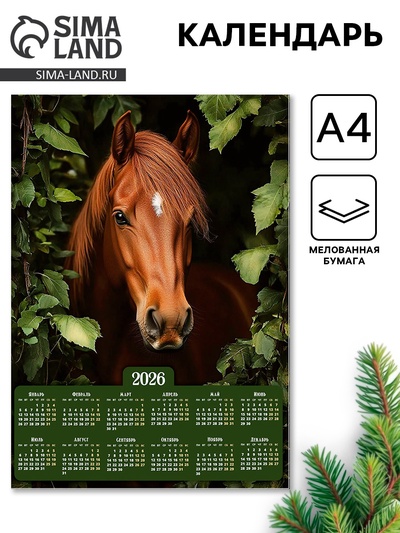 Календарь настенный 2026 «Конь», А4