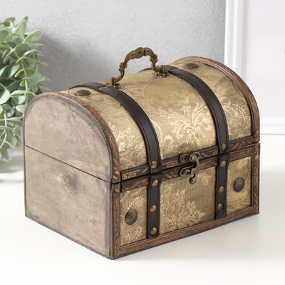 УЦЕНКА Шкатулка сундук дерево «Делфина» 20×15×15.5 см