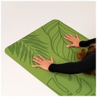 УЦЕНКА Коврик для фитнеса и йоги Sangh Tropics, нескользящий, 183×61×0.6 см, зелёный - Фото 7