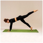 УЦЕНКА Коврик для фитнеса и йоги Sangh Tropics, нескользящий, 183×61×0.6 см, зелёный - Фото 9