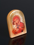 Владимирская икона Божией Матери, настольная, 6×5 см, селенит - Фото 2