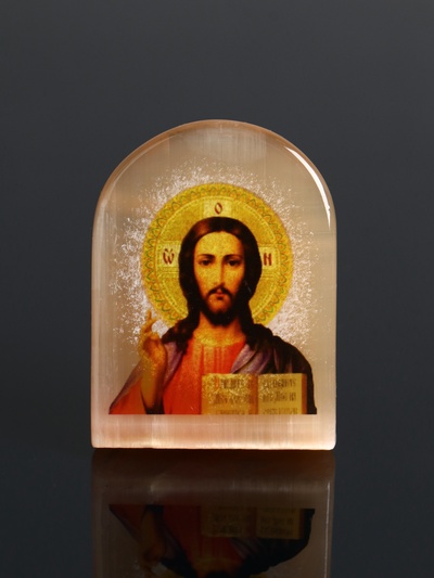 Икона настольная «Господь Вседержитель», 6×5 см, селенит