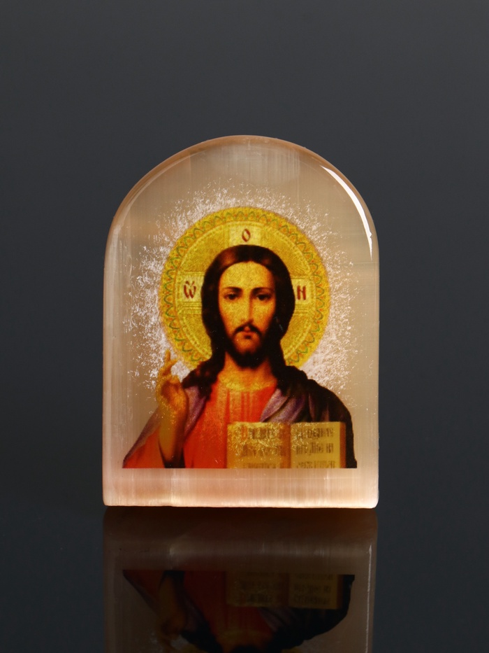 Икона настольная «Господь Вседержитель», 6×5 см, селенит - Фото 1