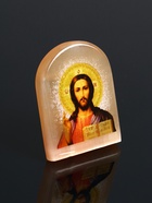 Икона настольная «Господь Вседержитель», 6×5 см, селенит - Фото 2