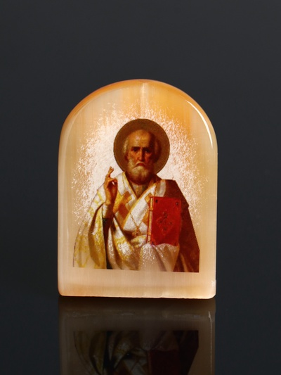 Икона настольная «Николай Угодник», 6×5 см, селенит