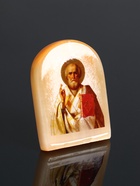 Икона настольная «Николай Угодник», 6×5 см, селенит - Фото 2