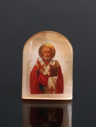 Икона настольная «Николай Чудотворец», 6×5 см, селенит - Фото 1