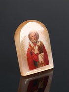 Икона настольная «Николай Чудотворец», 6×5 см, селенит - Фото 2