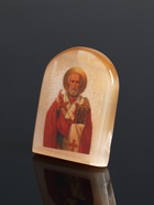 Икона настольная «Николай Чудотворец», 6×5 см, селенит - Фото 4