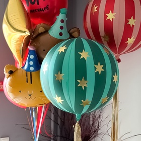 Воздушный шар фольгированный 25" «Новогодний шар» (комплект 20 шт)