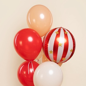 Воздушный шар фольгированный 25" «Новогодний шар» (комплект 20 шт)