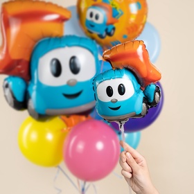 Воздушные шары фольгированные 14" «Грузовичок Лева», 5 шт., под воздух