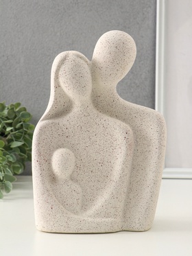 Бюст полистоун «Семья», песочный, 16×9.3×24.5 см