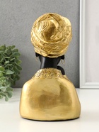 Бюст полистоун «Африка - мать и дитя», чёрный с золотом, 12.5×10×21.5 см - фото 58054774