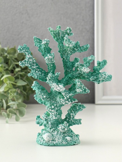 Фигурка полистоун «Коралл голубой», 14.5×5.5×17.5 см