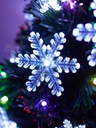 Ёлка светодиодная «Снежинки» 60 см, диаметр нижнего яруса 35 см, 55 веток, мигание, свечение мульти - Фото 3