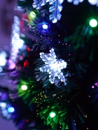 Ёлка светодиодная «Снежинки» 60 см, диаметр нижнего яруса 35 см, 55 веток, мигание, свечение мульти - Фото 5