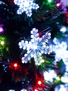 Ёлка светодиодная «Снежинки» 90 см, диаметр нижнего яруса 45 см, 80 веток, мигание, свечение мульти - Фото 3