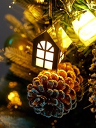 Ёлка светодиодная «Пушистая» 120 см, диаметр нижнего яруса 70 см, 100 веток, 8 режимов, свечение тёплое белое - Фото 7