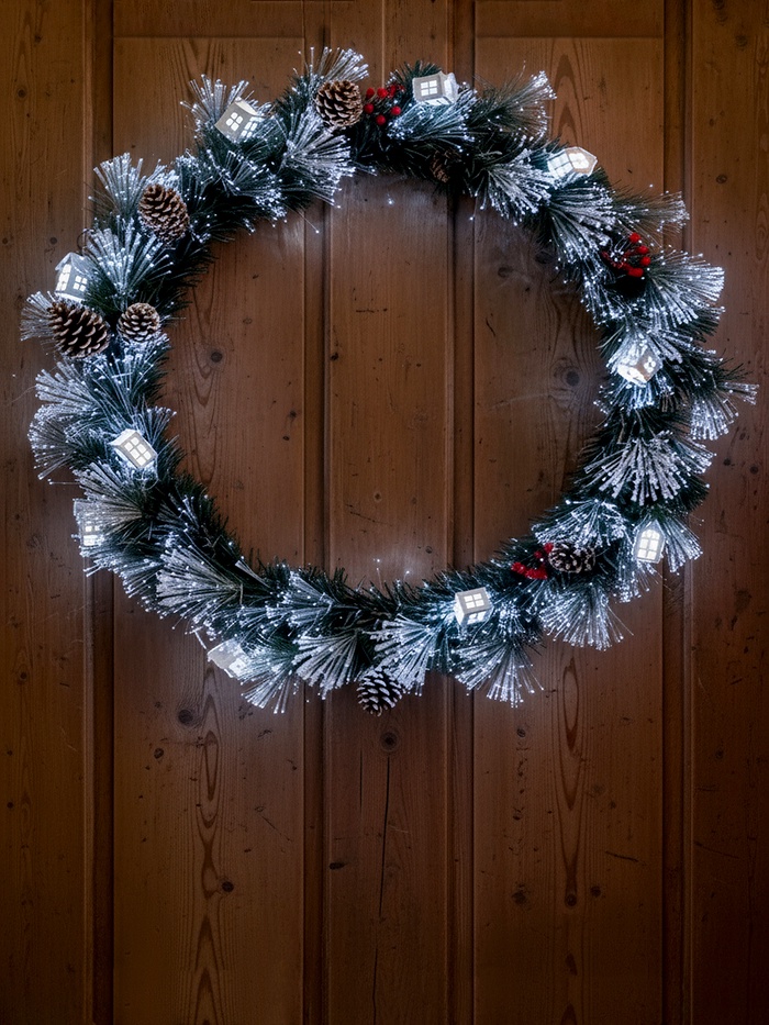 Хвойная гирлянда светодиодная «Заснеженная» 200 см, 8 режимов - Фото 1