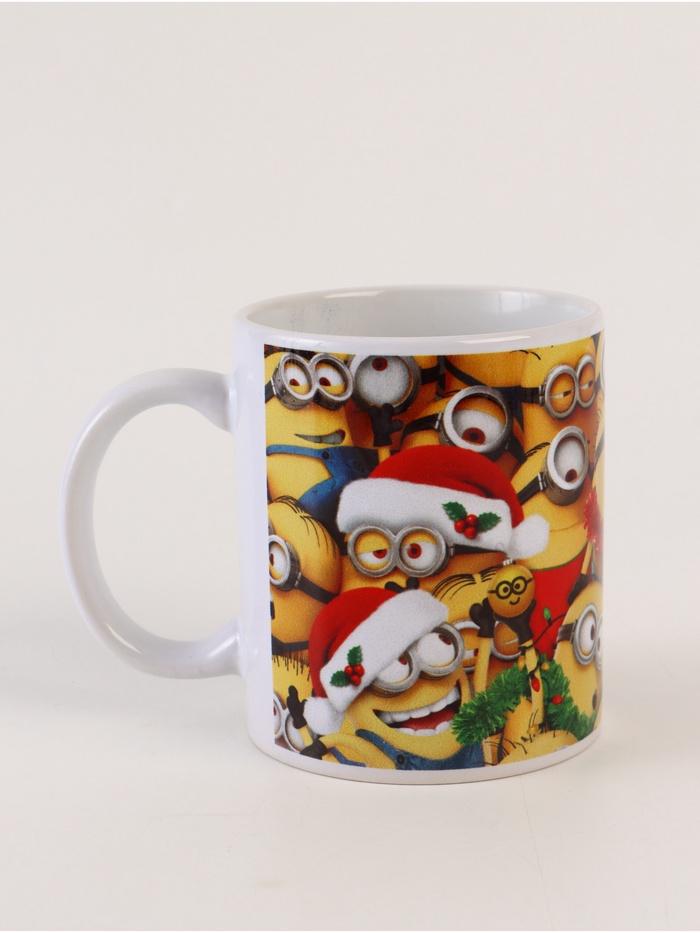 Кружка новогодняя сублимация 320 мл, Миньоны - Фото 1