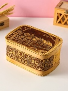 Хлебница - батонница с крышкой «Деревенька», 23×16×11 см, береста - Фото 2