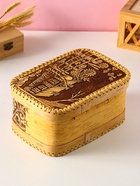 Хлебница - батонница с крышкой «Деревенька», 23×16×11 см, береста - Фото 3