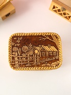 Хлебница - батонница с крышкой «Деревенька», 23×16×11 см, береста - Фото 5