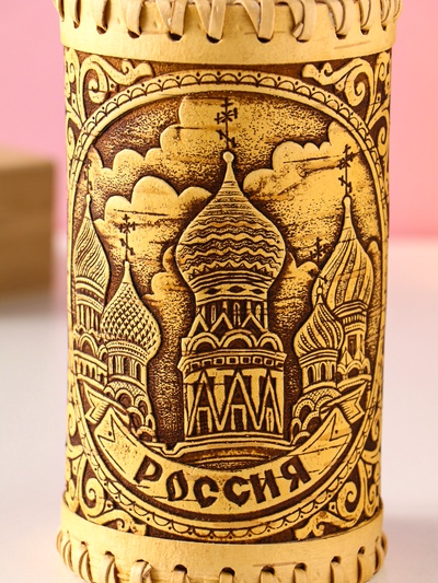 Туес «Россия», банка для хранения, береста
