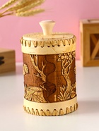 Туес шитый «Осень», банка для хранения, береста - Фото 3