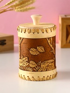 Туес шитый «Осень», банка для хранения, береста - Фото 4