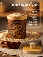Туес «Конь вороной», банка для хранения, береста - фото 7563460