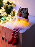 Фигура текстиль «Гном красная шапочка» 33 см, 1 LED, от батареек AG10×3, свечение тёплое белое - Фото 1