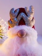 Фигура текстиль «Гном красная шапочка» 33 см, 1 LED, от батареек AG10×3, свечение тёплое белое - Фото 3