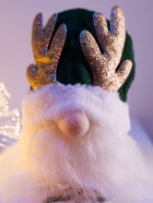 Фигура текстиль «Гном зеленая шапочка» 33 см, 1 LED, от батареек AG10×3, свечение тёплое белое - Фото 3