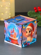 Деревянная копилка для денег «Лошадка новогодняя. Все сбудется», куб, 10×10×10 см, (набор 7 деталей) - Фото 3