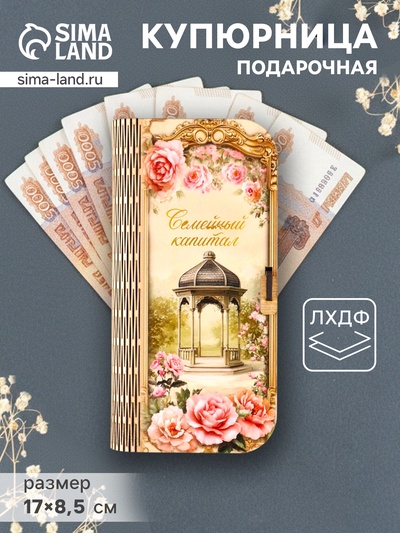 Купюрница подарочная «Семейный капитал», 17×8.5 см