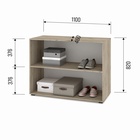 Тумба под ТВ «Стоун С81», 1100×460×820 мм, цвет дуб серый/белый 10895927 - фото 3918958