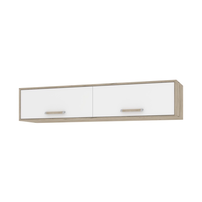 Полка подвесная «Флорида Ф51», 1600×330×360 мм, цвет дуб серый/белый - Фото 1