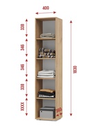 Шкаф – пенал «Флорида Ф11», 400×360×1830 мм, цвет дуб золотой/графит 10895934