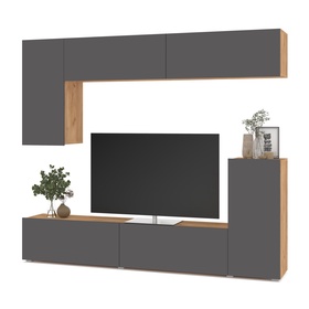 Мини – стенка «Тетрис», цвет дуб золотой/графит