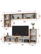 Мини – стенка «Тетрис», цвет дуб золотой/графит - Фото 2