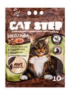 Наполнитель комкующийся растительный Wood Pellets, 10 л, CAT STEP 10932839
