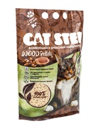 Наполнитель комкующийся растительный CAT STEP Wood Pellets, 5 л - Фото 1