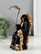 Фигурка полистоун «Скелет на троне с косой», 9×9×16.7 см - фото 58055412