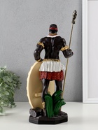 Фигура полистоун «Воин Африки с копьем и щитом», 12×9×29 см - фото 58055419