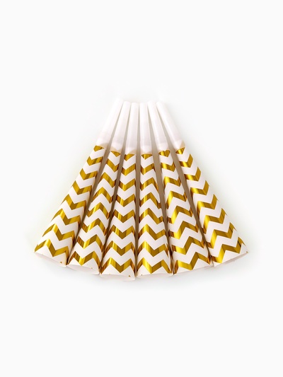 Дудка-гудок «С днем рождения», 6 шт.