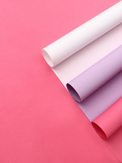 Бумага упаковочная крафт, двухсторонняя, «Нежность», для упаковки подарков, набор 3 цвета, 50×68 см±5%